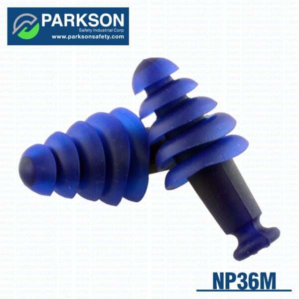 Parkson Safety Earplugs with cord and storage case blue NP-364 series