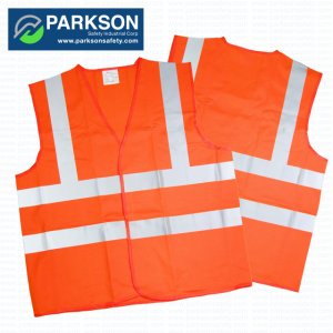 Security hi vis orange safety vest SV-302 orange