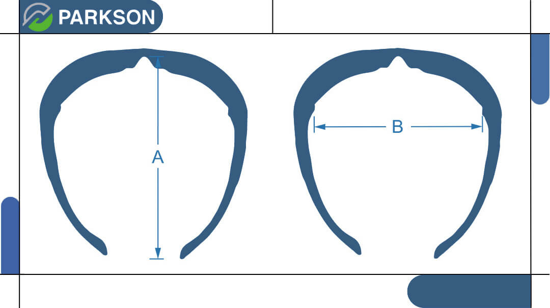 Safety glasses measure sizing